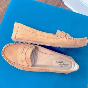 Cute camel suede driving moccasins